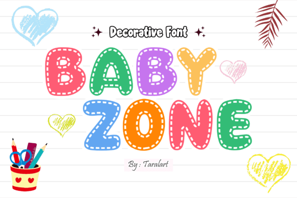 Babyzone Regular: A Playful Display Font for Handmade Products