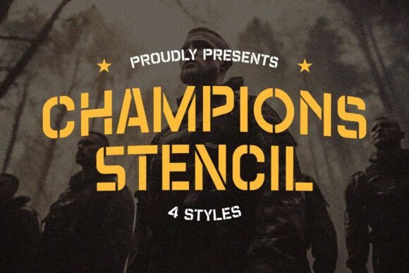 Champions Stencil: A Display Font Built for Bold Campaigns