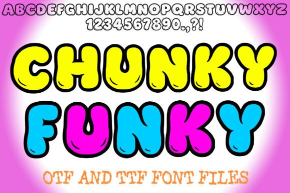 Chunky Funky: A Bold Bubble Font for Crafters