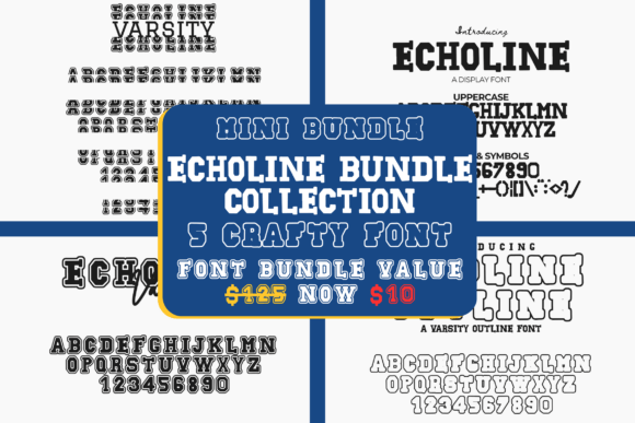 Echoline Bundle Collection: A Handmade Seller’s Go-To Display Font Set