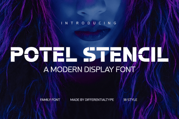 Potel Stencil: A Modern Display Font for Small Business Branding
