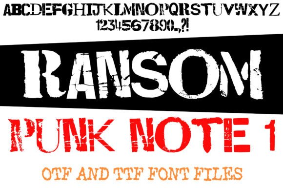 Ransom Punk Note 1: A Bold Display Font for Rebellious Branding